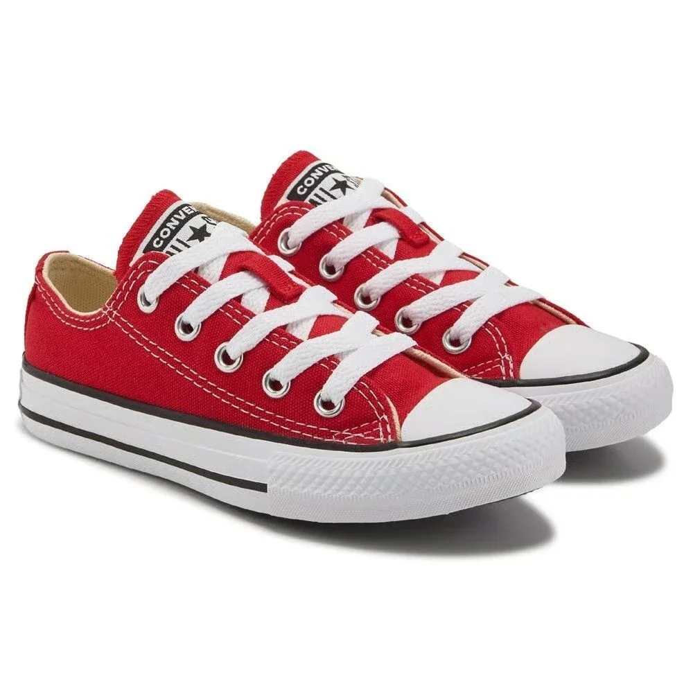Converse Chuck Taylor All Star Sneakers Kids 8 Red Low Top Casual Shoes ZOGG3268